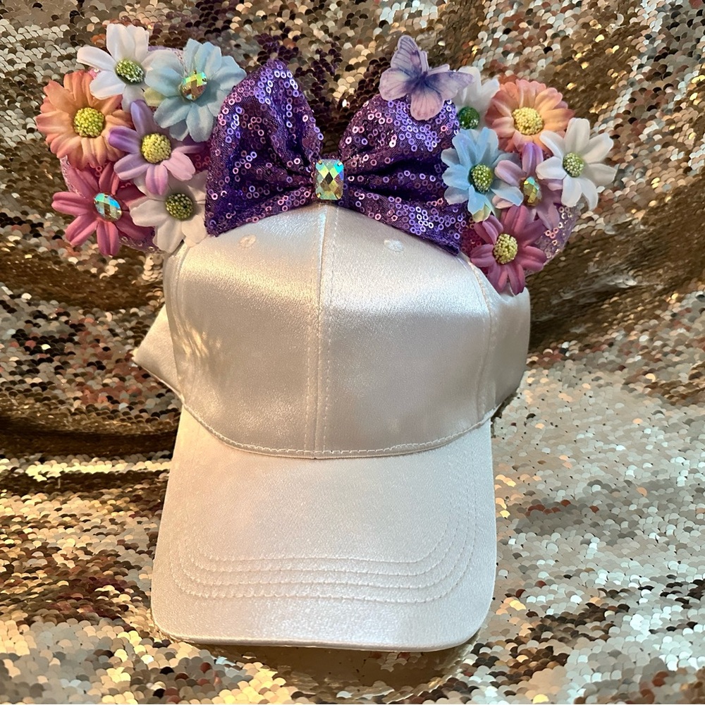 Repunzel Inspired Minnie Ear Ball Cap
